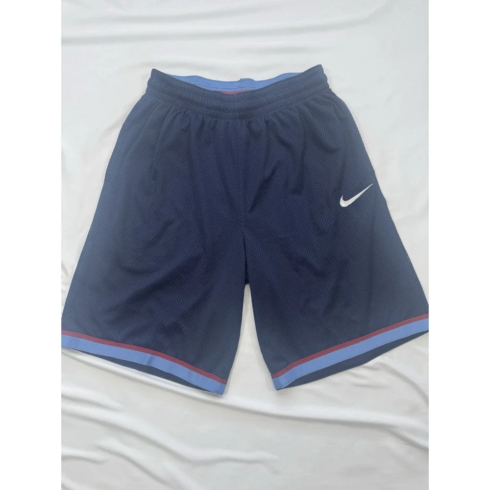 Nike Dri‑FIT Classic Mesh Basketball Shorts – Navy/Red/Blue – Size‎ L
